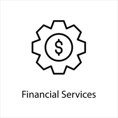 Financial Services icon vector stock