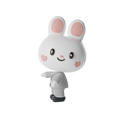 Rabbit Businessman 3D Illustration-11