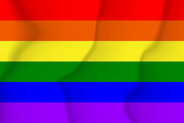 Pride silk flag illustration. Lgbt community symbol in rainbow colors. Vector backdrop for your design