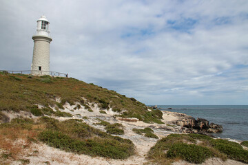 Fototapeta na wymiar lighthouse at rottnest island in australia