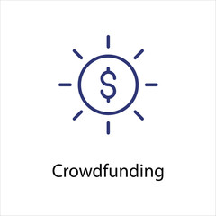 Crowdfunding icon vector stock