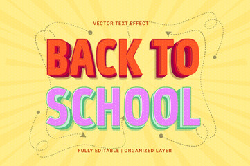 Back to school fully editable premium vector text effect