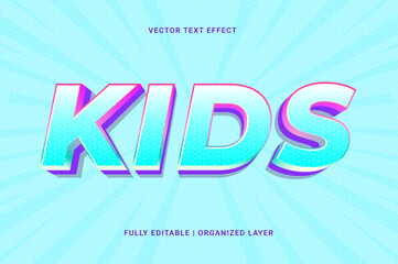 Kids fully editable premium vector text effect