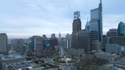 Fototapeta na wymiar City of Philadelphia - aerial view - drone photography