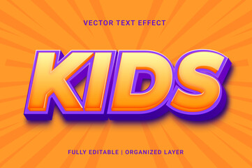 Kids fully editable premium vector text effect