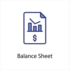Balance Sheet icon vector stock
