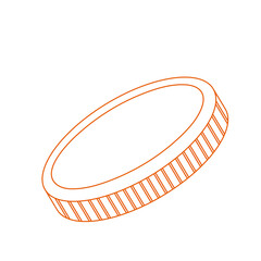 Simple flat yellow golden coin piles