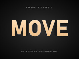 Move fully editable premium vector text effect