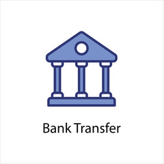 Bank Transfer icon vector stock