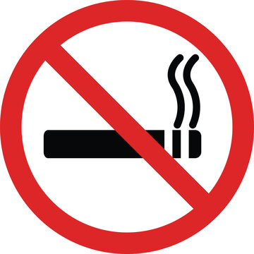 no smoking sign . forbidden sign icon isolated on white background vector illustration