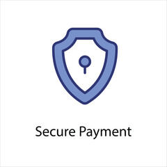 Secure Payment icon vector stock
