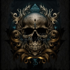 Gothic Skulls The Dark Beauty of Death AI Generated