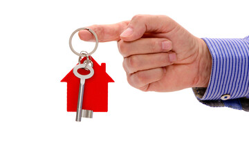 house key holding in hand