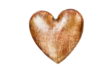 isolated metal heart