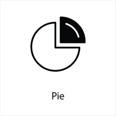 Pie icon vector stock