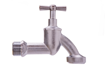 isolated faucet on white background