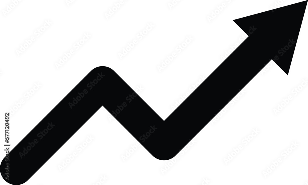 Aufkleber trend up graph icon . trending icon vector isolated on white background for your web site design