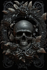 Gothic Skulls The Dark Beauty of Death AI Generated