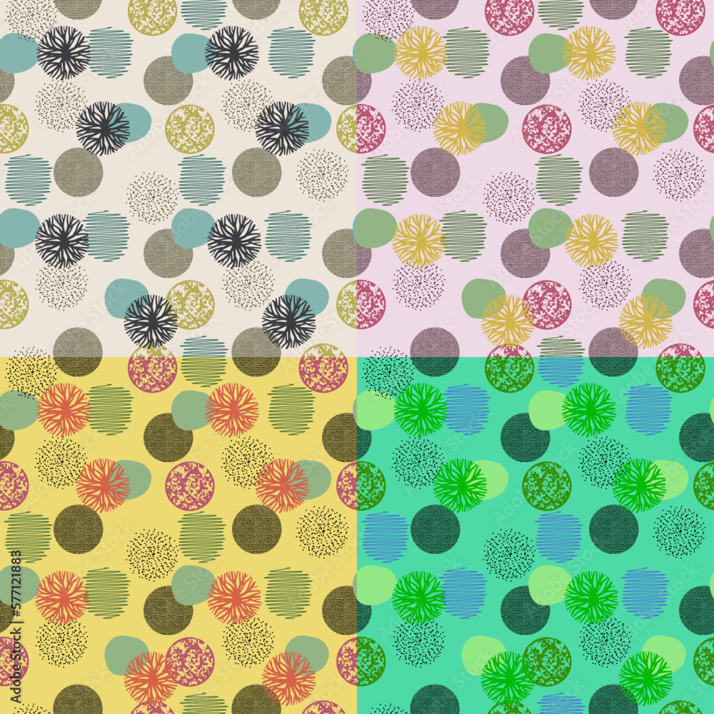 Poster vector seamless background pattern with abstract geometric elements