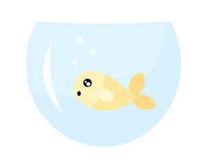 Ryba w akwarium ilustracja
