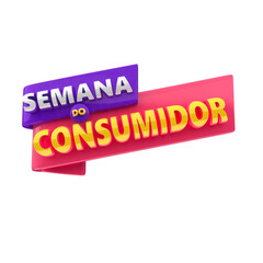 Selo 3D Dia do Consumidor