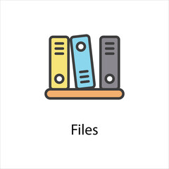 Files icon vector stock