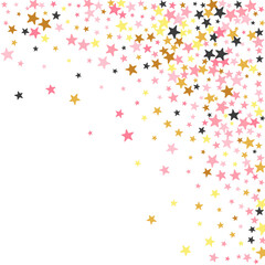 Glamour black pink gold stardust scatter wallpaper. Little stardust spangles Christmas decoration confetti. Dreams star dust illustration. Spangle elements greeting decor.