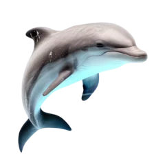 Fotobehang dolphin isolated on white background © purich