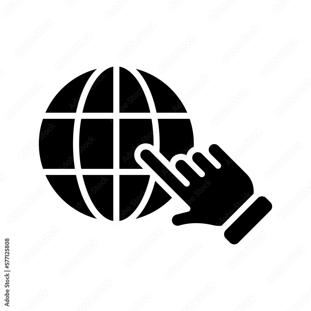 Aufkleber go to web icon. sign for mobile concept and web design. vector illustration