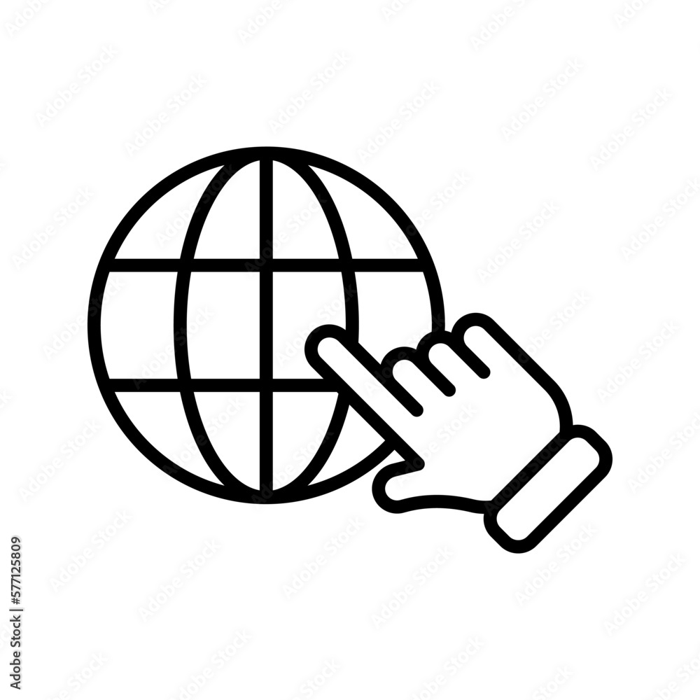 Aufkleber go to web icon. sign for mobile concept and web design. vector illustration