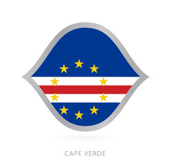 Cape Verde national team flag in style for international basketball competitions.