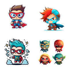 Cute SuperHero Character Very Cool Design
