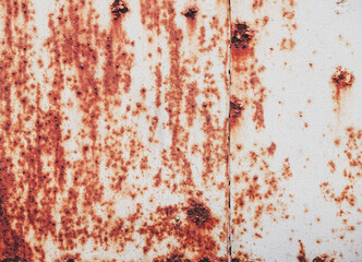 Rust of metals.Corrosive Rust on old iron white.Use as illustration for presentation.corrosion.Background rust texture.	