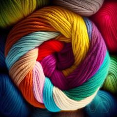Cozy, Majestic, Brilliant, Colorful Yarn for Knitting, Twisted Threads