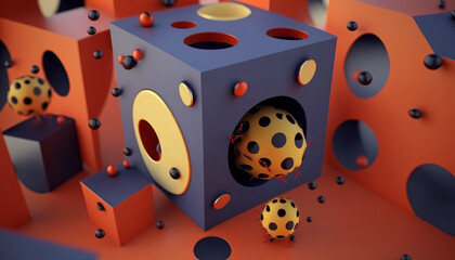 ladybird with geometric figures