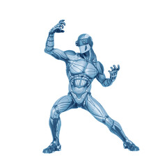 super hero in action on an exosuit