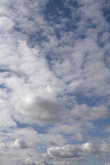 Fluffy clouds rushing agitated by the wind. Vector cotton texture background