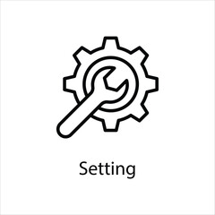 Setting icon vector stock