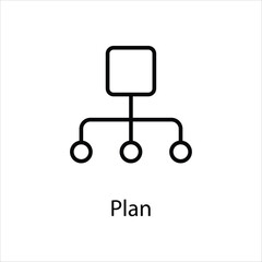Plan icon vector stock