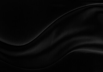 Obraz premium Black gray satin dark fabric texture luxurious shiny that is abstract silk cloth background with patterns soft waves blur beautiful.