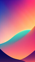 Minimal Colorful Gradient Background Soft Landscape Generative AI