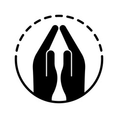 Pray icon. sign for mobile concept and web design. vector illustration