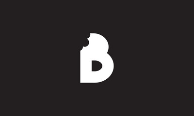 B bite letter logo. Unique attractive creative modern initial B logo with bites shape design © Norin