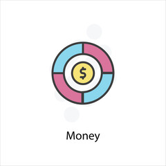 Money icon vector stock