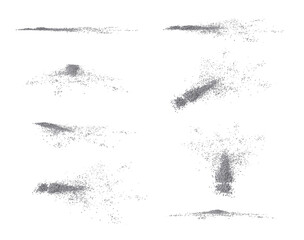 Fototapeta premium Concrete rock debris set isolated transparent background 3d rendering