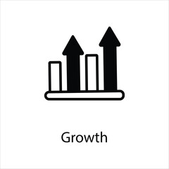 Growth icon vector stock