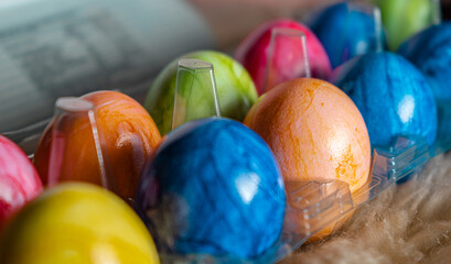 Fototapeta na wymiar colourful Easter eggs 