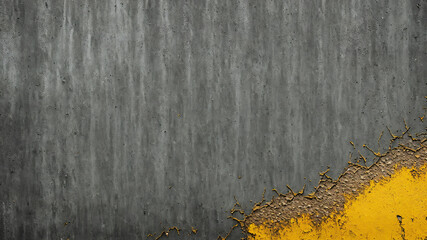 Muro de Hormigón con Superficie Rugosa en Color Amarillo y Gris, IA Generativa