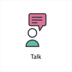 Talk icon vector stock