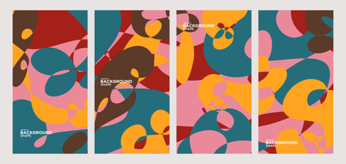 Abstract liquid and liquid shape for brochure design template